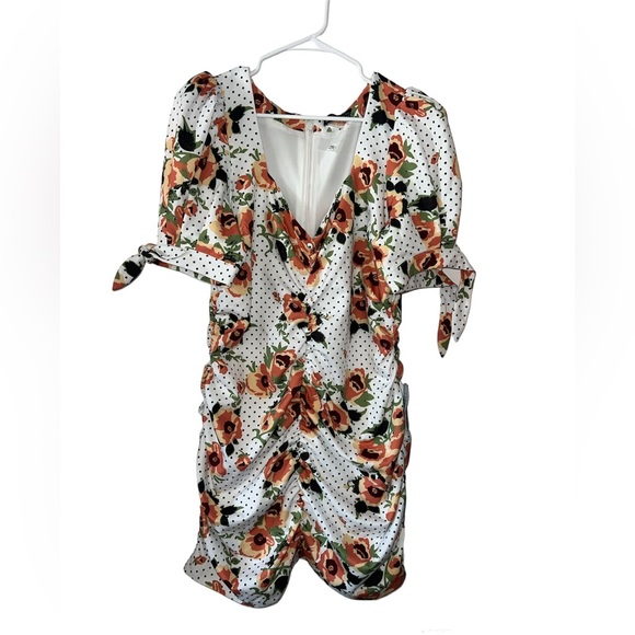 LAVISH ALICE FLORAL RUCHED MINI DRESS - Picture 2 of 7